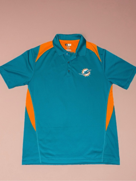 NFL Other - NFL Miami Dolphins Teal and Orange Polo Shirt